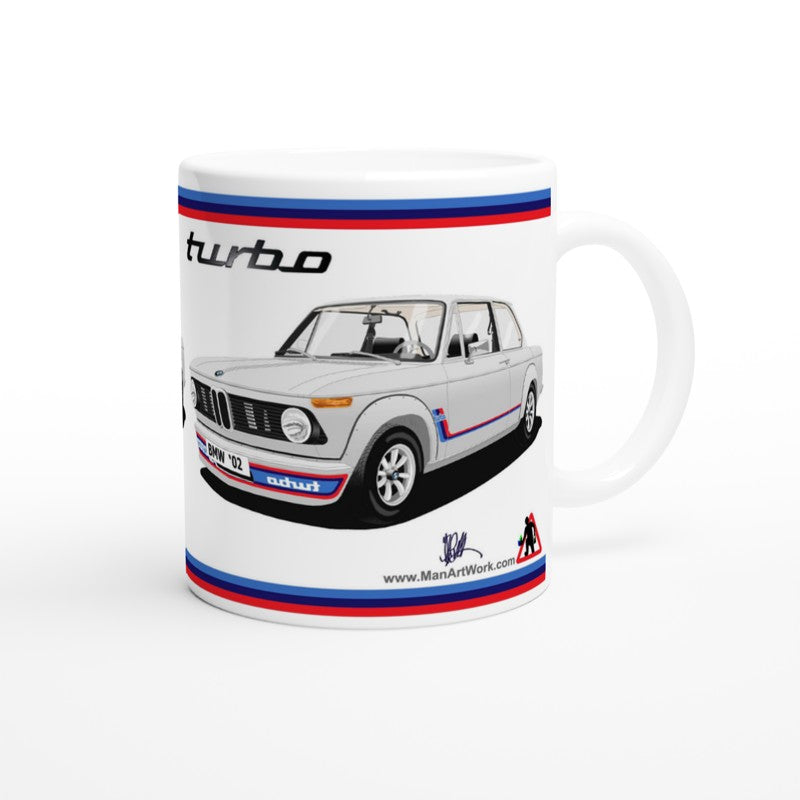 BMW 2002 in Silver Art Mug