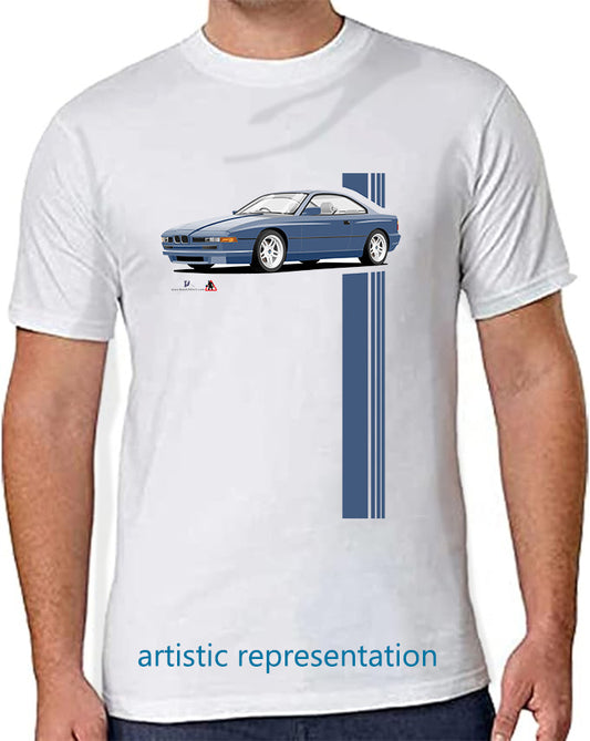 BMW 8 Series E31 in Blue T Shirt