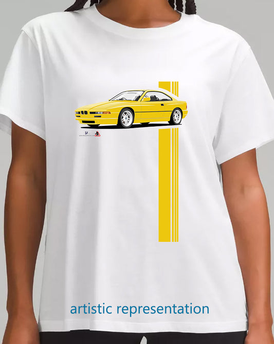 BMW 8 Series E31 in Yellow T Shirt