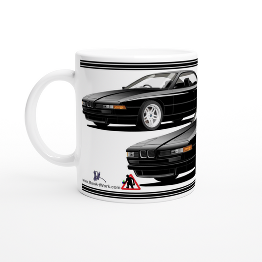 BMW 8 Series (E31) in Black Art Mug