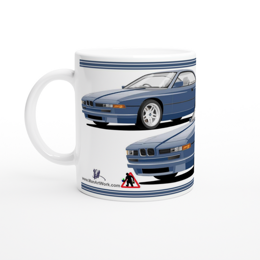 BMW 8 Series (E31) in Blue Art Mug