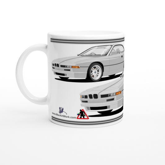 BMW 8 Series (E31) in Silver Art Mug