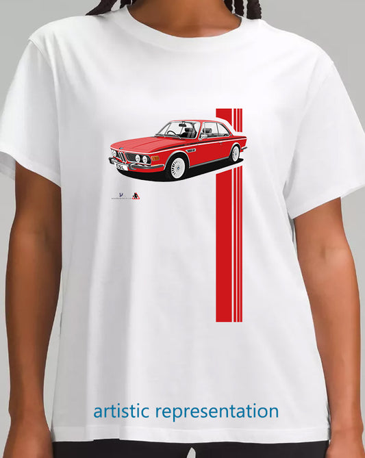 BMW CSL E9 in Red T Shirt