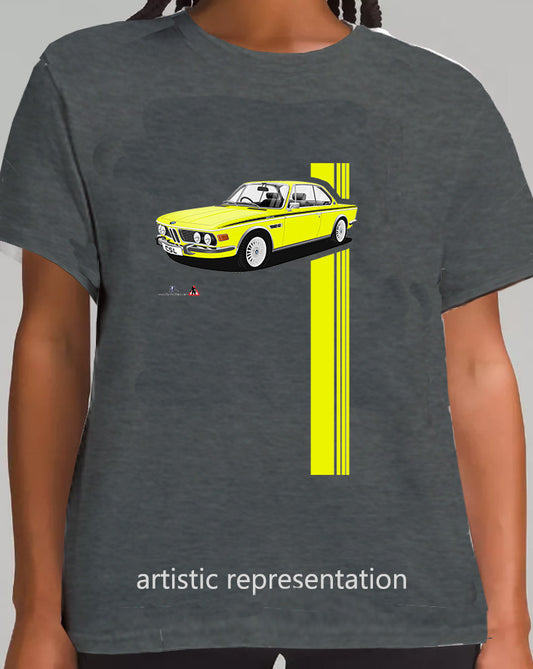 BMW CSL E9 in Yellow T Shirt