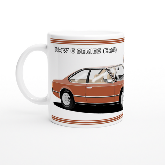 BMW 6 Series (E24) in Brown Art Mug