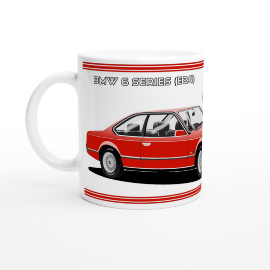 BMW 6 Series (E24) in Red Art Mug