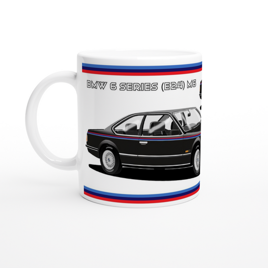 BMW M6 (E24) in Black Art Mug