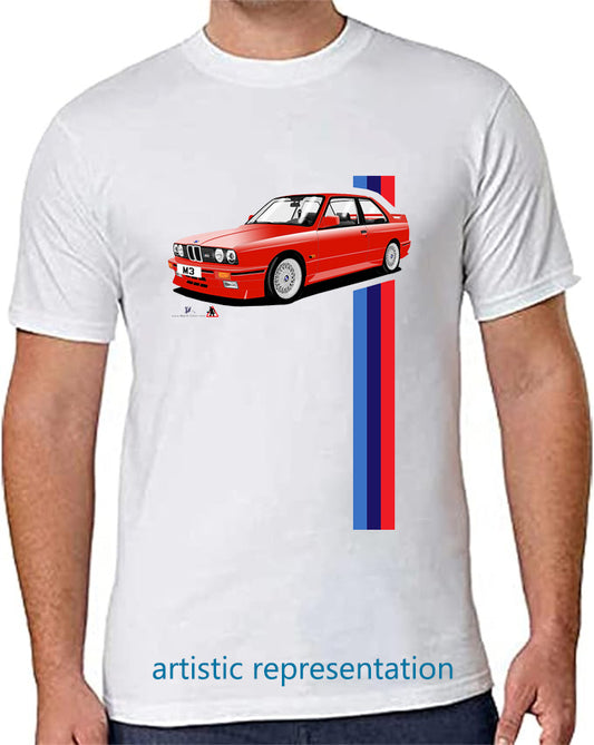 BMW E30 M3 T Shirt (Red Car)