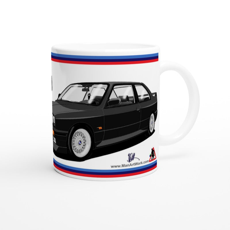 BMW E30 M3 in Black Art Mug