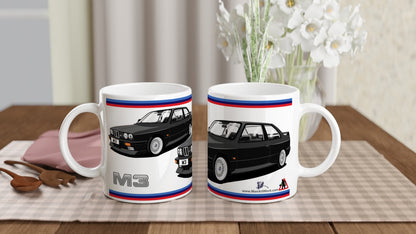 BMW E30 M3 in Black Art Mug