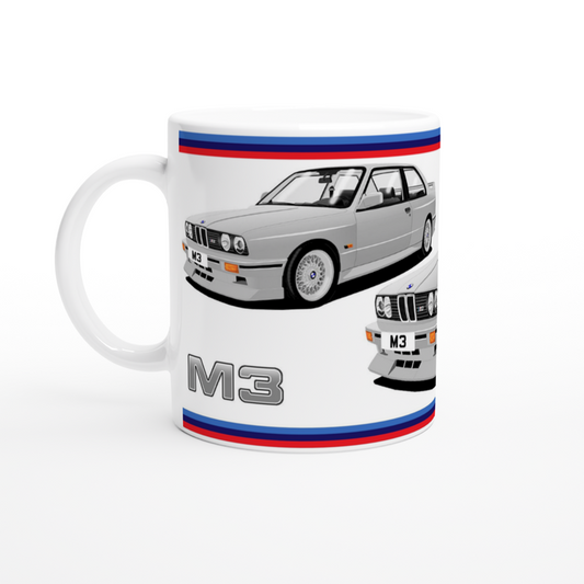 BMW E30 M3 in Silver Art Mug