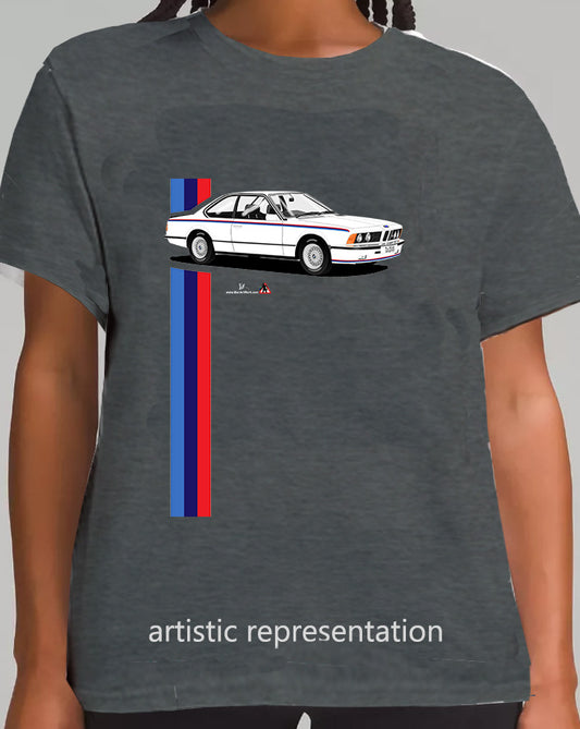 BMW M6 (E24) in White Art T Shirt