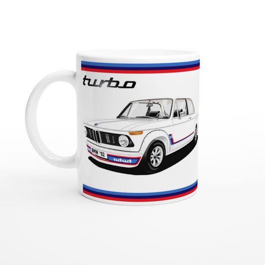 BMW 2002 in White Art Mug