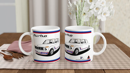 BMW 2002 in White Art Mug