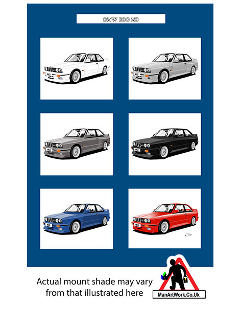 BMW E30 M3 A4 Art Print