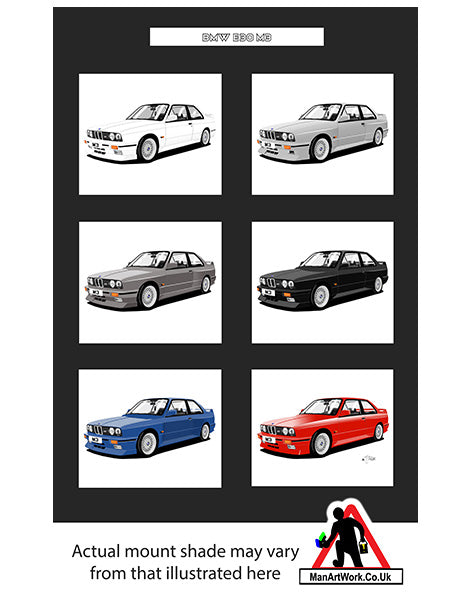 BMW E30 M3 A4 Art Print