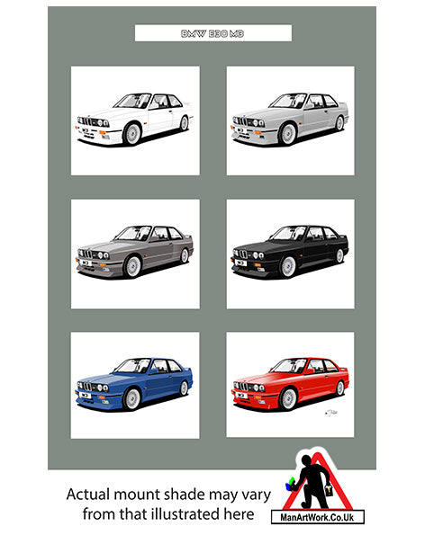 BMW E30 M3 A4 Art Print