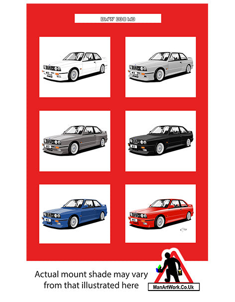 BMW E30 M3 A4 Art Print