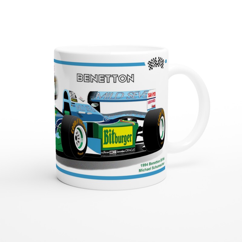 Benetton B194 F1 Motor Racing Art Mug