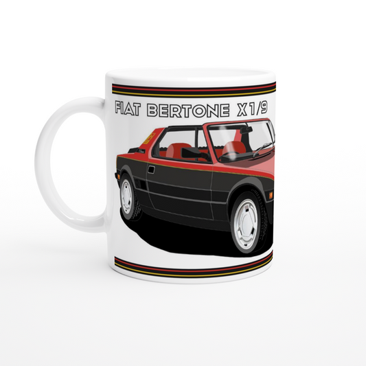 Fiat X19 Bertone Red over Black Art Mug