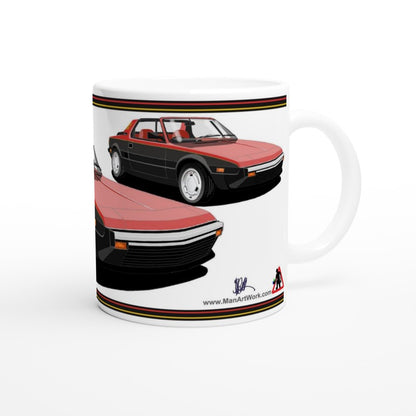 Fiat X19 Bertone Red over Black Art Mug