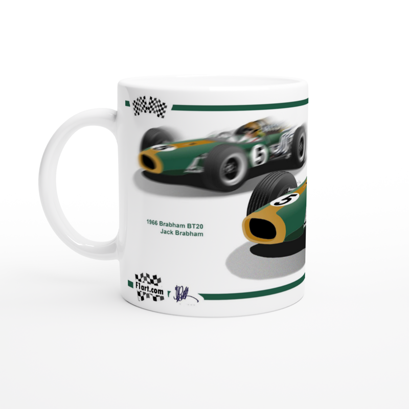 Brabham BT20 F1 Motor Racing Art Mug