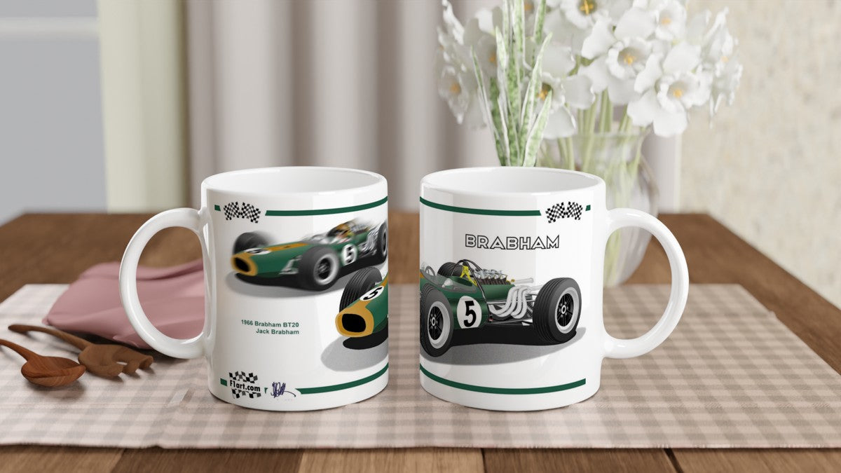 Brabham BT20 F1 Motor Racing Art Mug