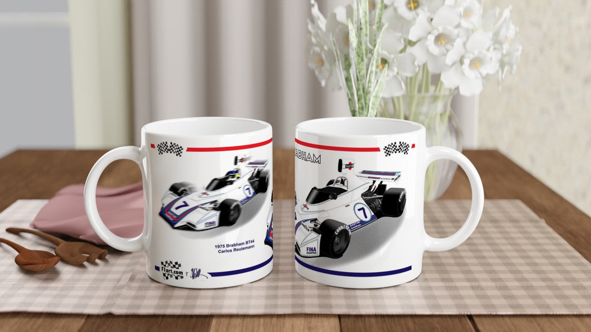 Brabham BT44 F1 Motor Racing Art Mug