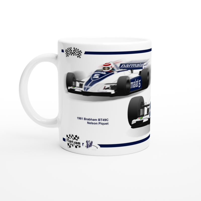 Brabham BT49 F1 Motor Racing Art Mug