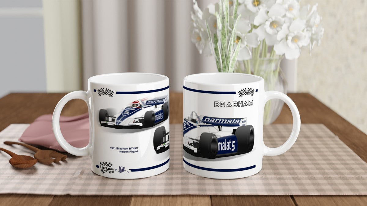 Brabham BT49 F1 Motor Racing Art Mug