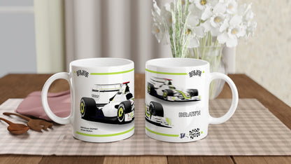 Brawn BGP001 F1 Motor Racing Art Mug