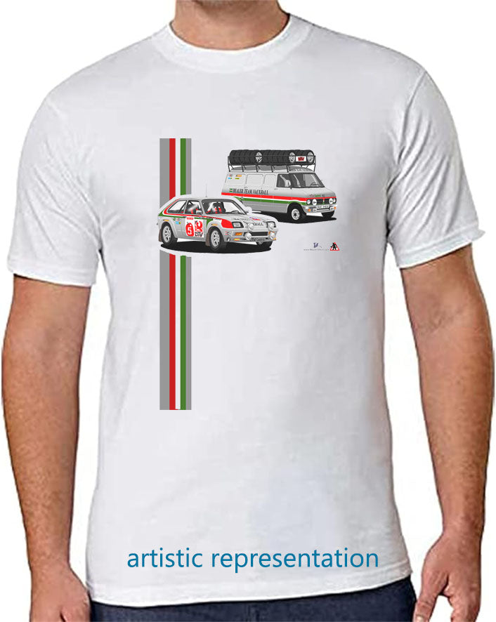 Vauxhall Chevette HS Rally with Bedford Van T Shirt