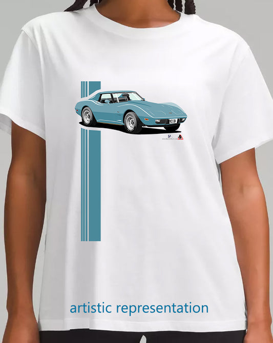 Chevrolet Corvette C3 in Blue Art T Shirt