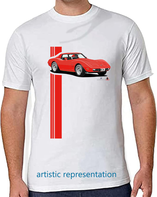 Chevrolet Corvette C3 in Red Art T Shirt