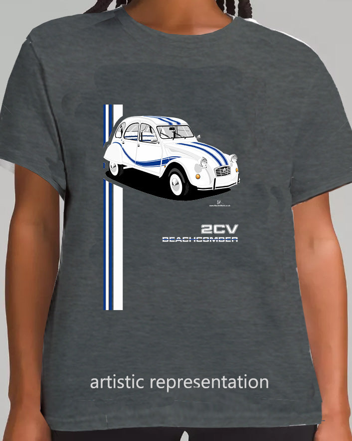 Citroen 2CV Beachcomber Art T Shirt