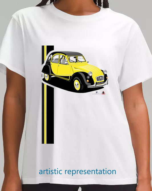 Citroen 2CV Charleston Black Art T Shirt