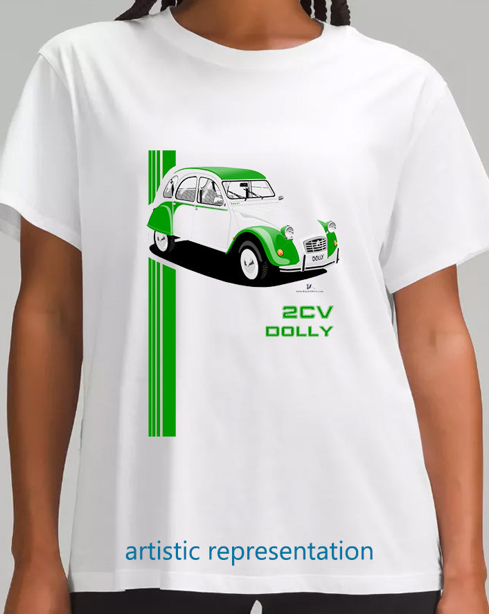 Citroen 2CV Dolly Green Art T Shirt
