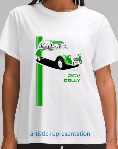 Citroen 2CV Dolly Green Art T Shirt