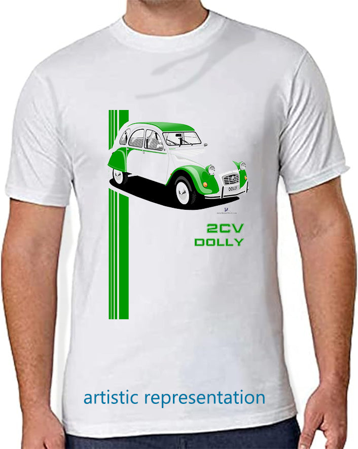 Citroen 2CV Dolly Green Art T Shirt