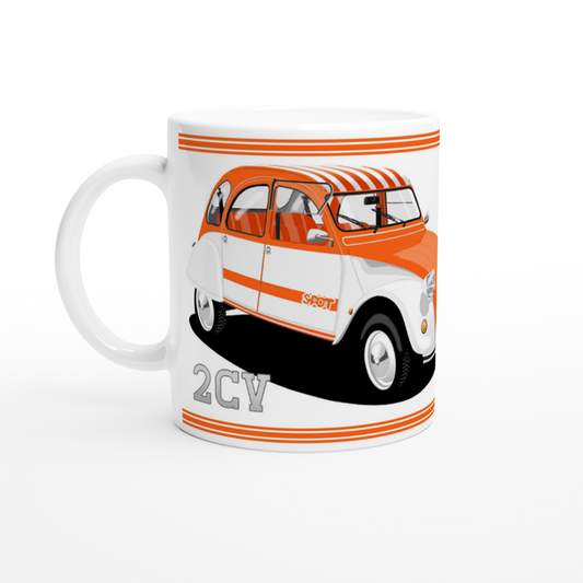 Citroen 2CV Spot Art Mug