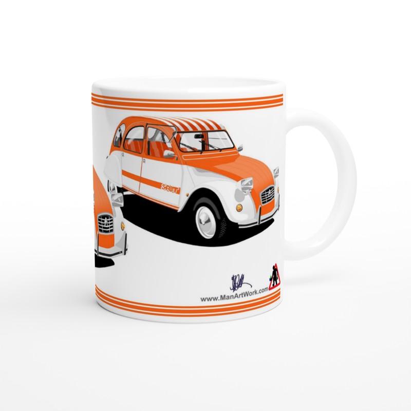 Citroen 2CV Spot Art Mug