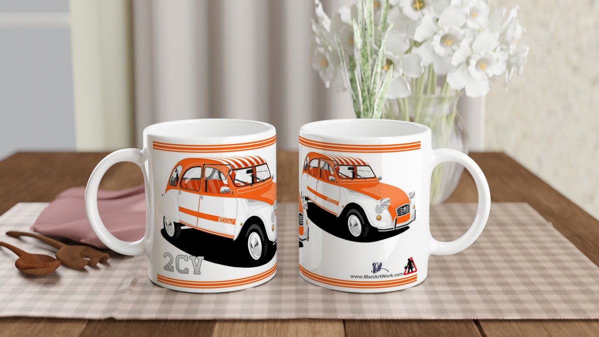 Citroen 2CV Spot Art Mug