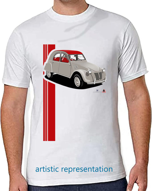 Citroen 2CV in Gray Art T Shirt