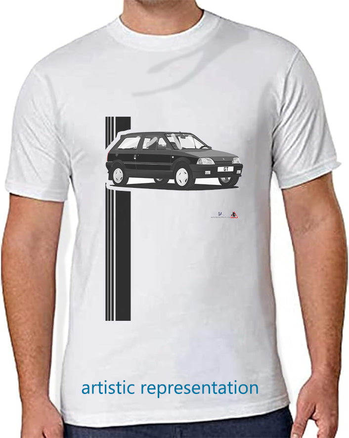 Citroen Saxo AX GT in Black Art T Shirt