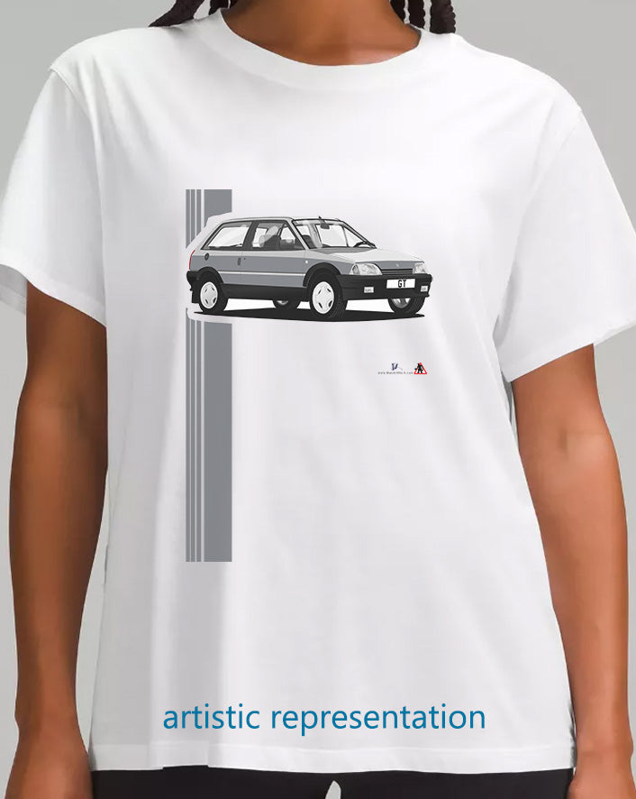 Citroen Saxo AX GT in Grey Art T Shirt