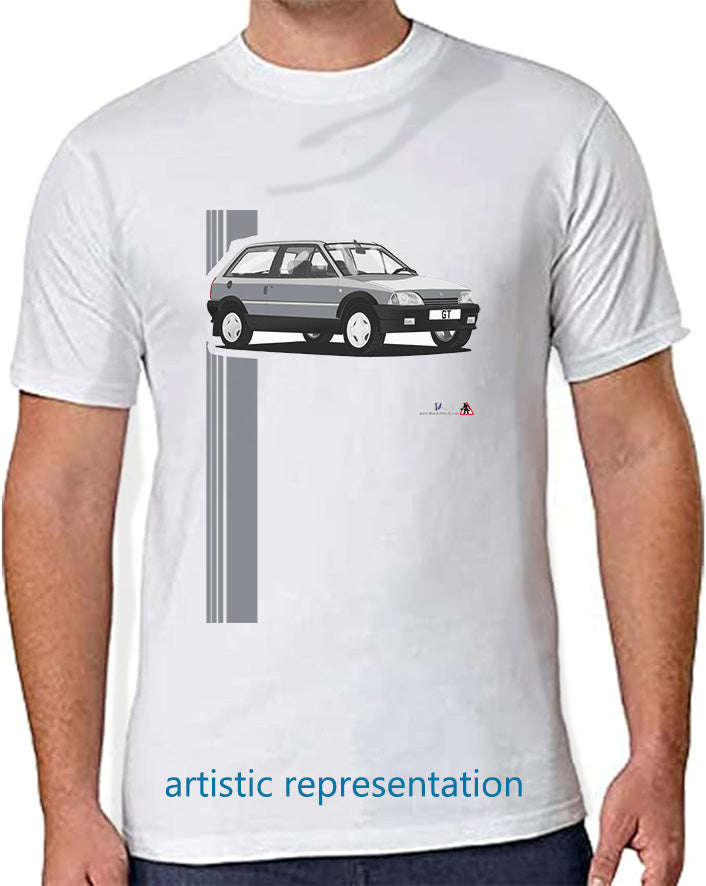 Citroen Saxo AX GT in Grey Art T Shirt