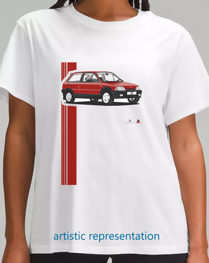 Citroen Saxo AX GT in Red Art T Shirt