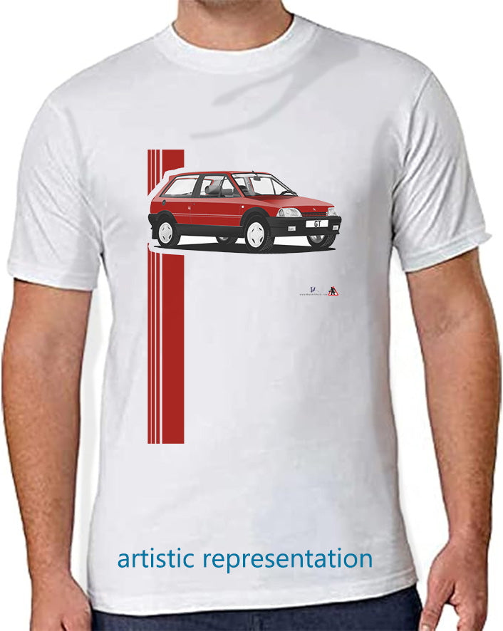 Citroen Saxo AX GT in Red Art T Shirt