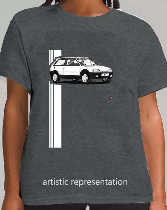 Citroen Saxo AX GT in White Art T Shirt