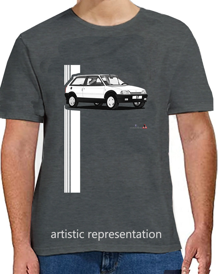 Citroen Saxo AX GT in White Art T Shirt